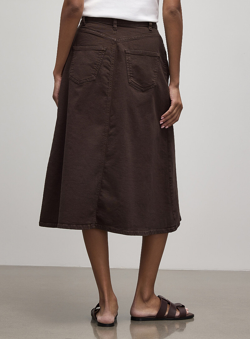 Coloured denim A-line skirt product image 3