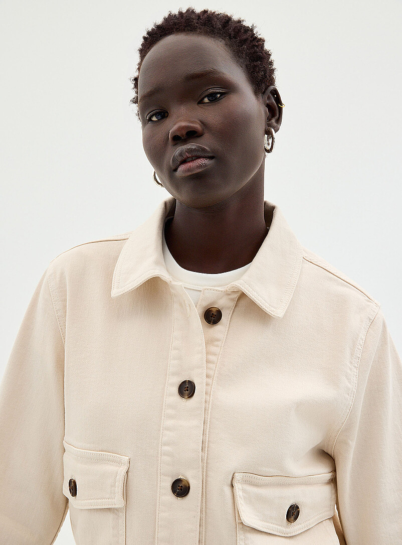 Coloured cropped denim jacket product image 2
