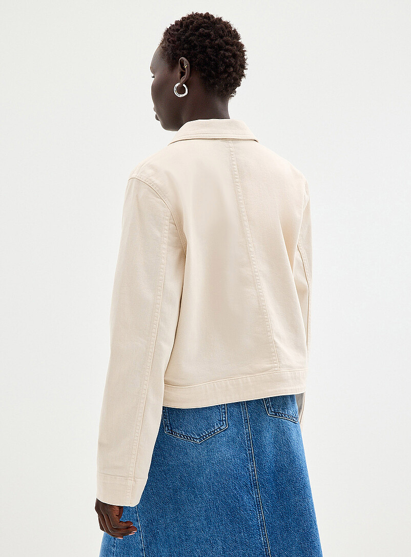 Coloured cropped denim jacket product image 3