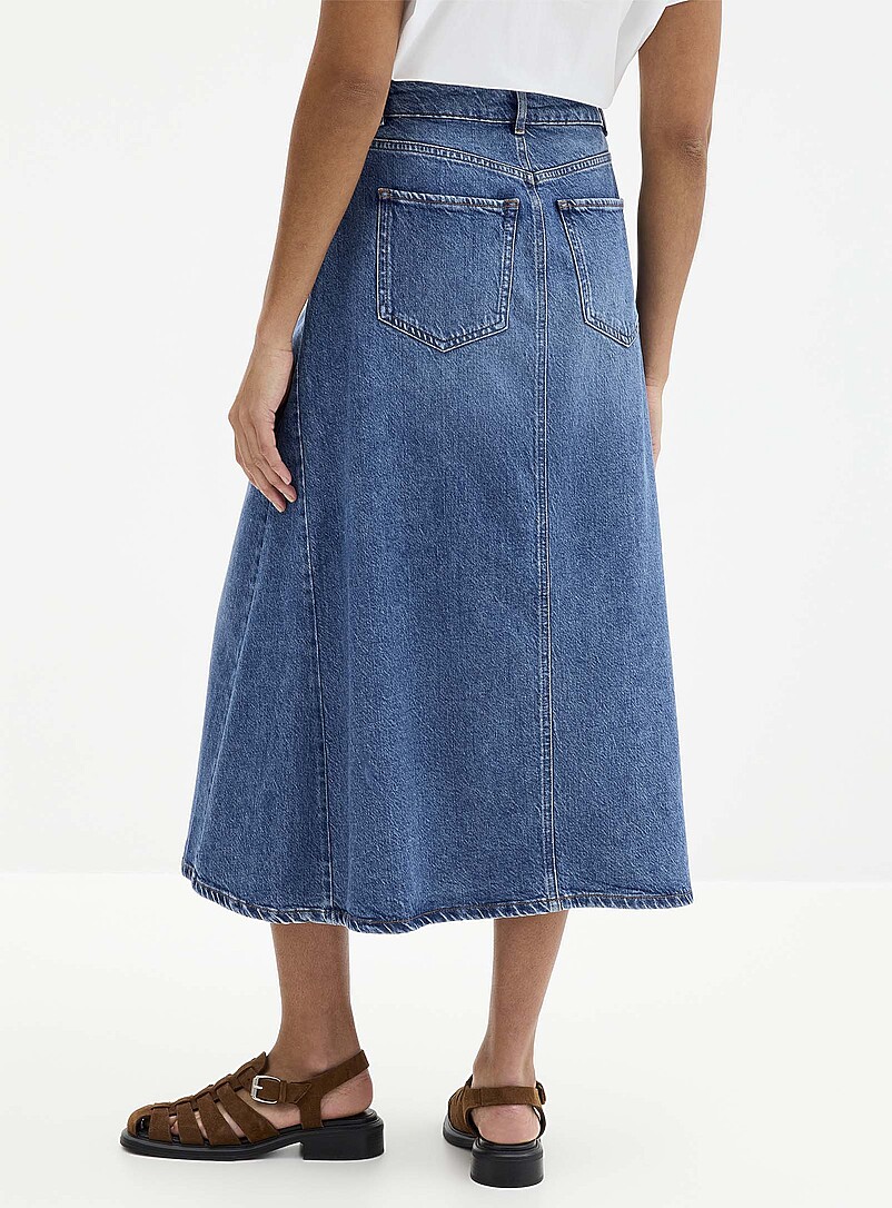 Flared denim midi skirt product image 3