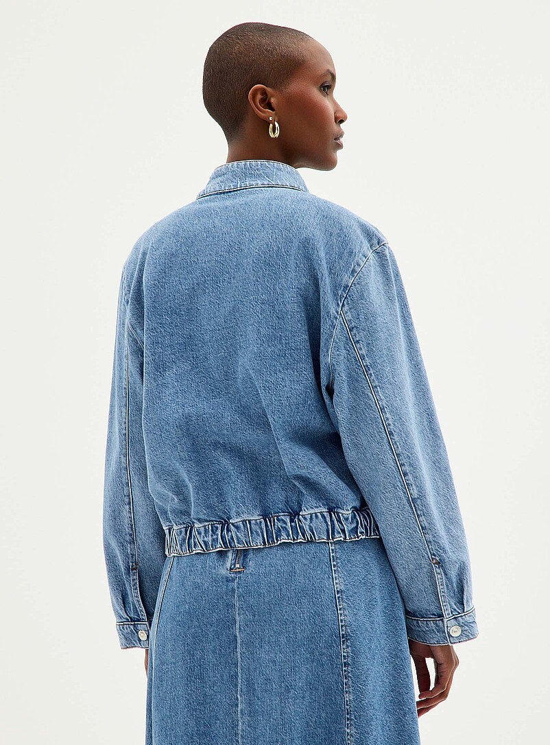 Soft denim zipped jacket product image 3
