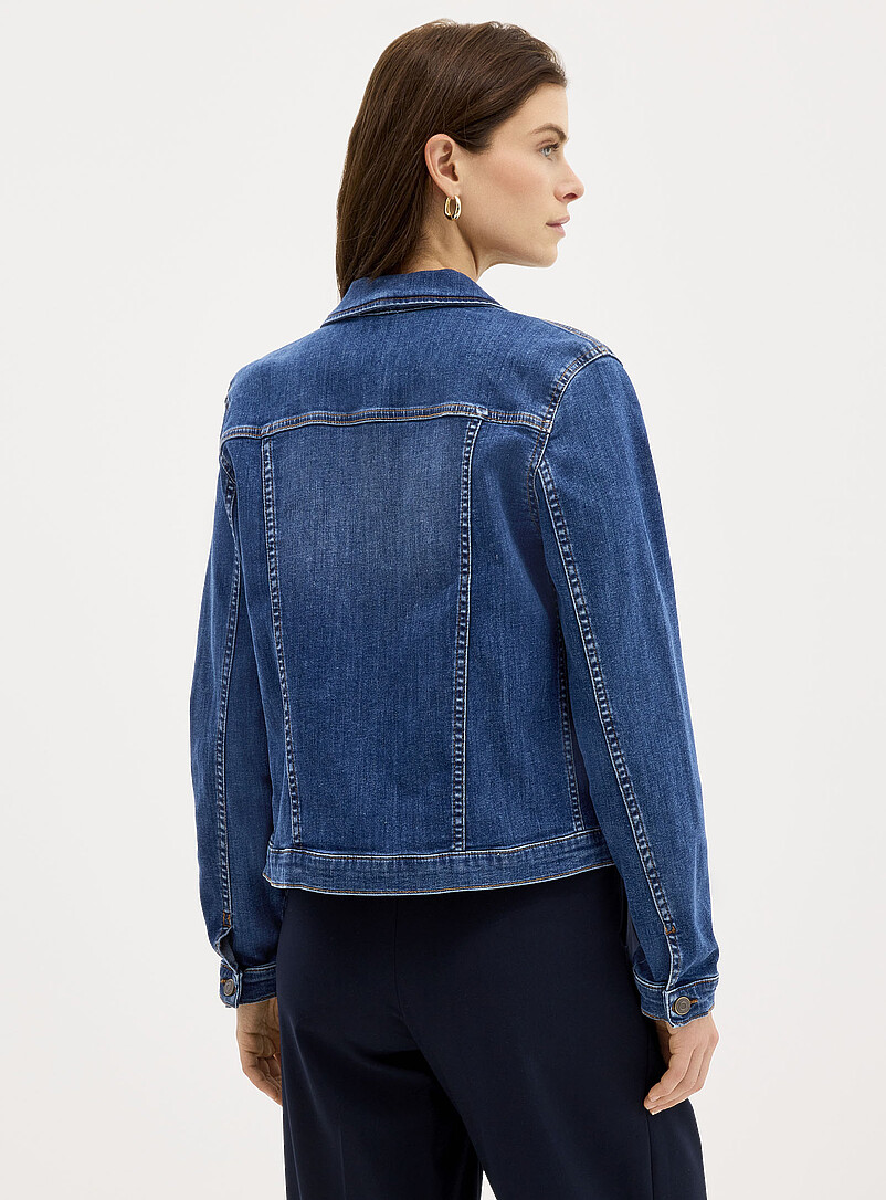 Stretch denim fitted jacket product image 3
