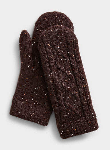 Confetti-knit mittens