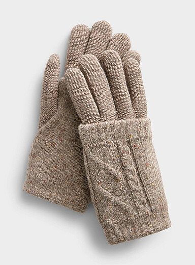 Le gant chauffe-poignet tricot confettis