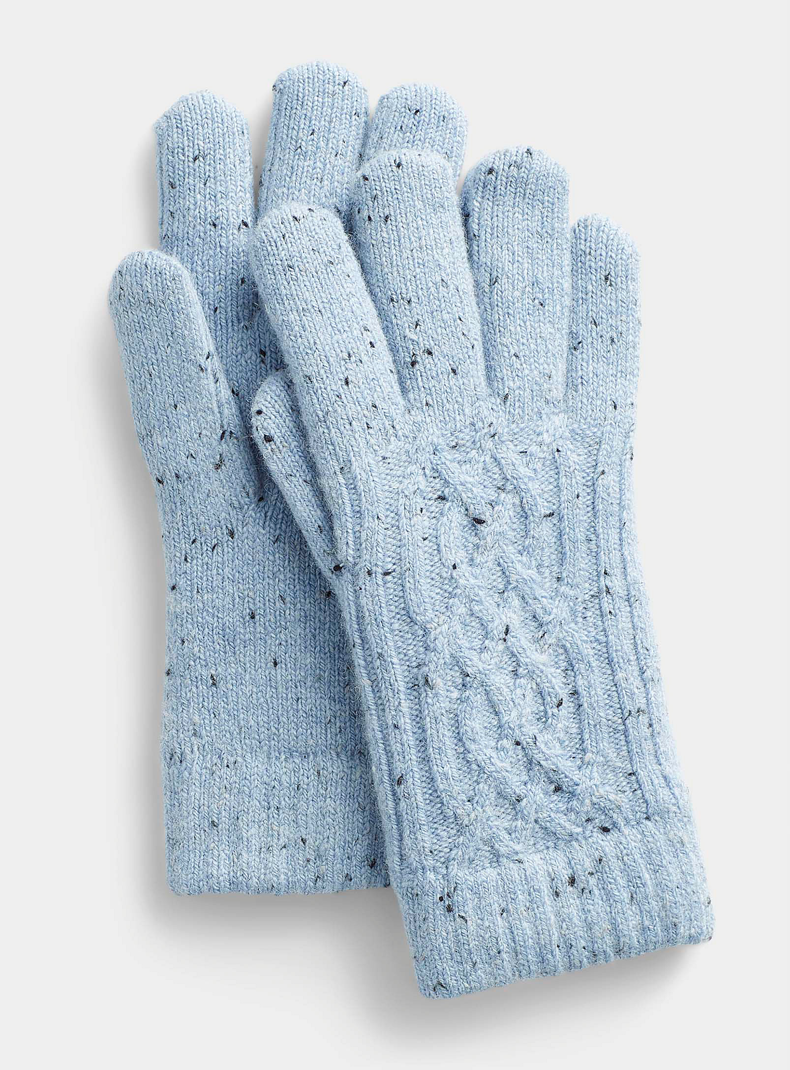 Flecked knit glove