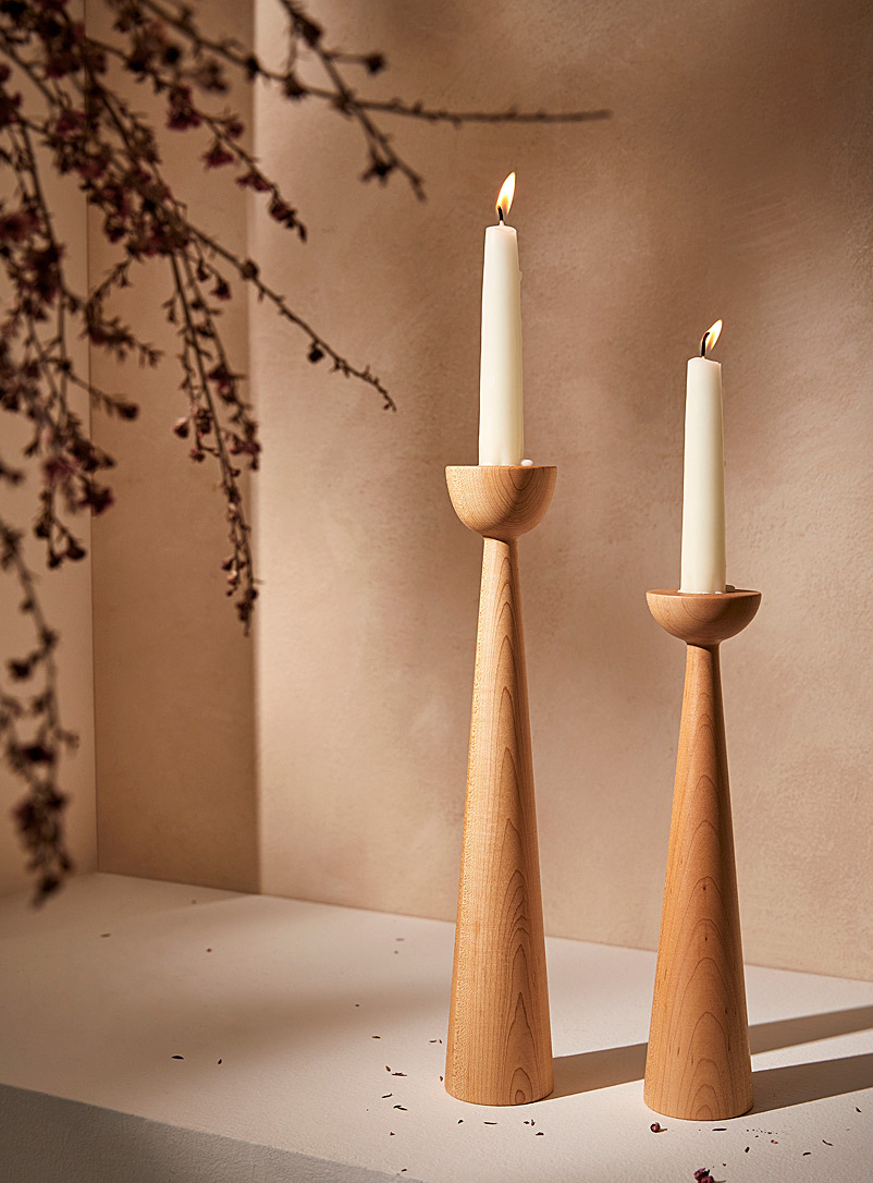 La Fabrique Déco Maple Victoria candlestick set With candles