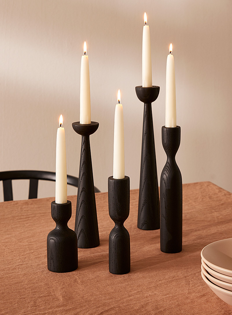 La Fabrique D&eacute;co: L'ensemble chandeliers scandinaves Avec chandelles Brun