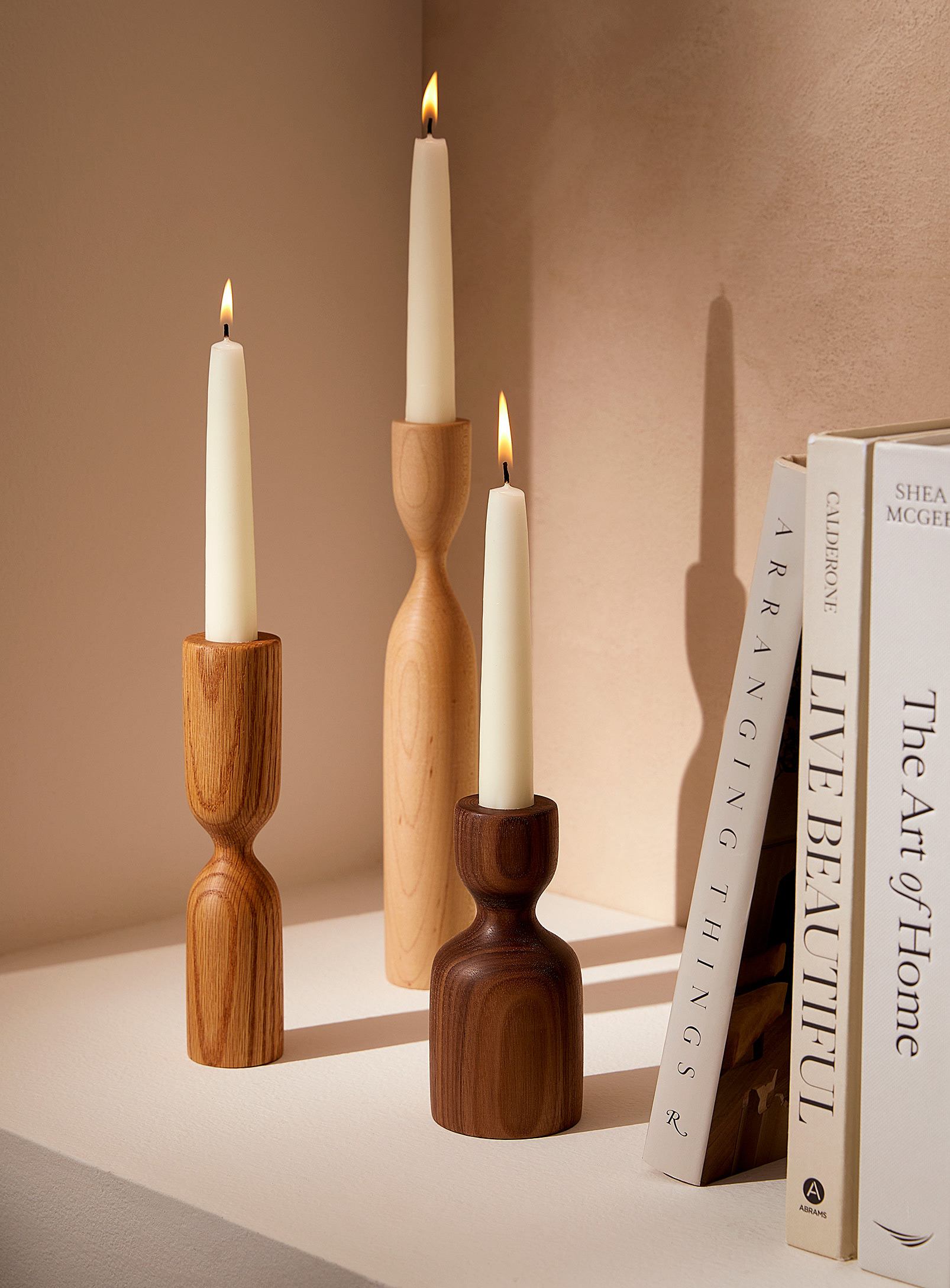 La Fabrique Déco Scandinavian Candlestick Set With Candles In Assorted