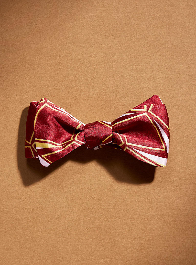 Coo-Mon Red Self-tie bow tie
