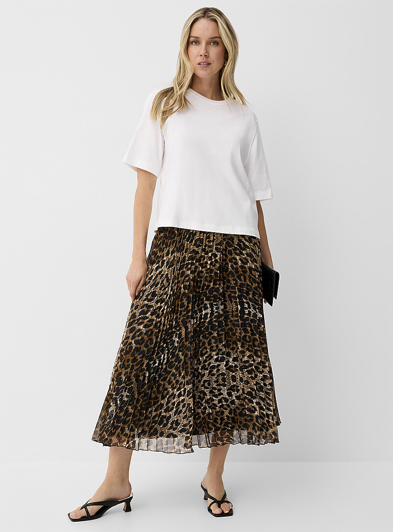 Jupe Plissée Léopard – Taille Unique – Marque Capucine – Neuve Avec étiquette (prix D’origine 36€)
