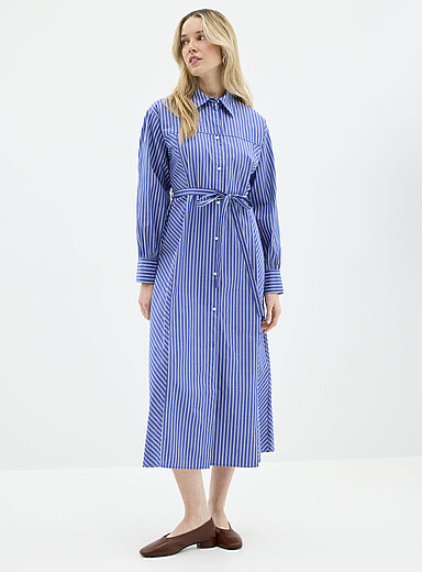 La robe chemise chambray &agrave; rayures Calken