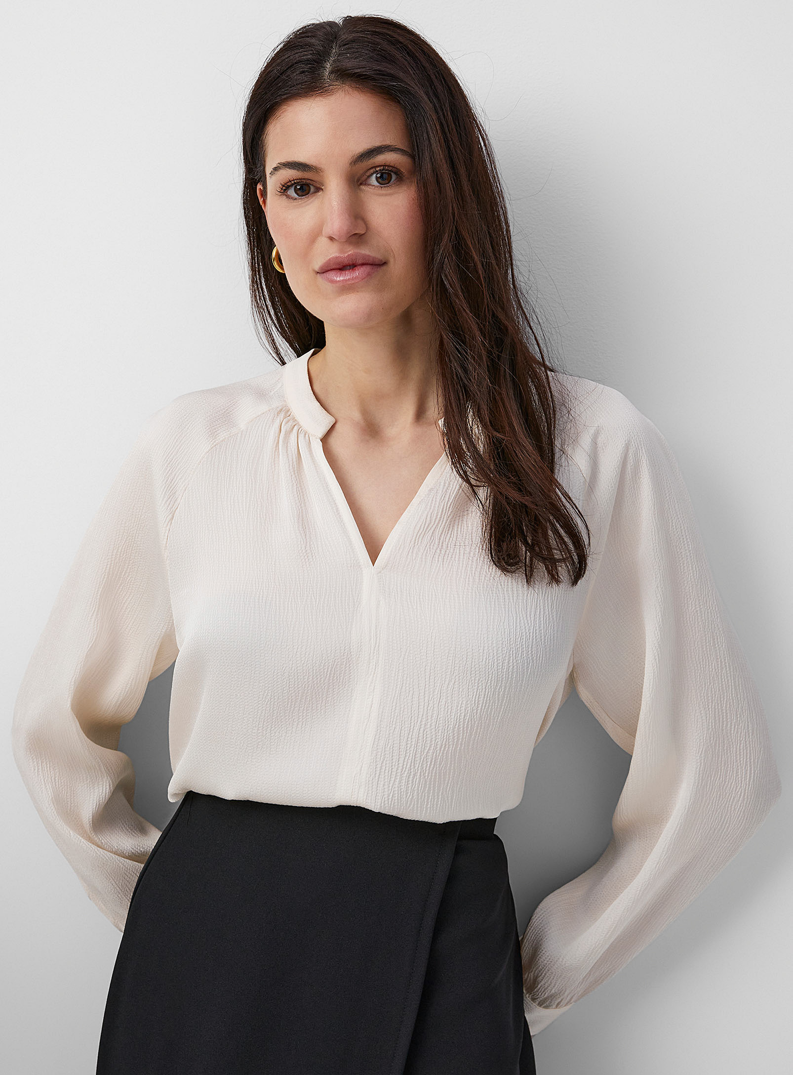 Soaked Luxury - La blouse ample satin gaufré Ioana