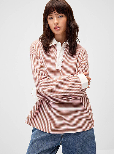 Le t-shirt polo ray&eacute; Mona