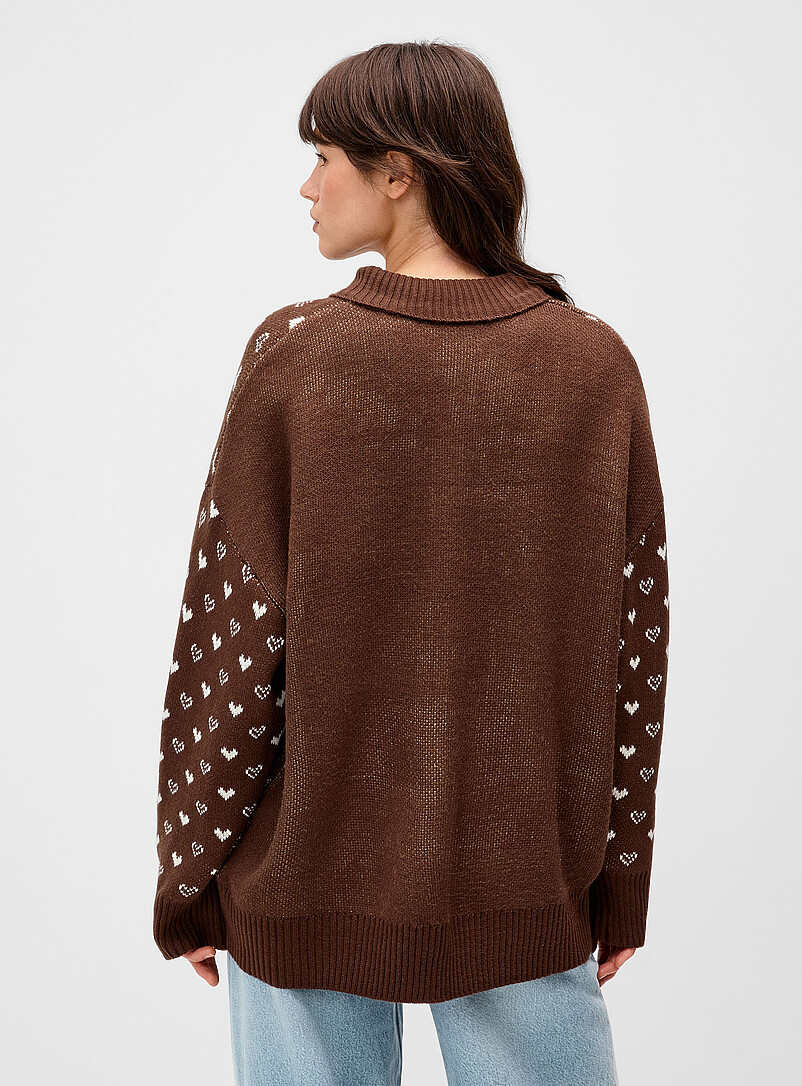 Rosette zippered cardigan | Daisy Street | Stripes & Patterns | Simons