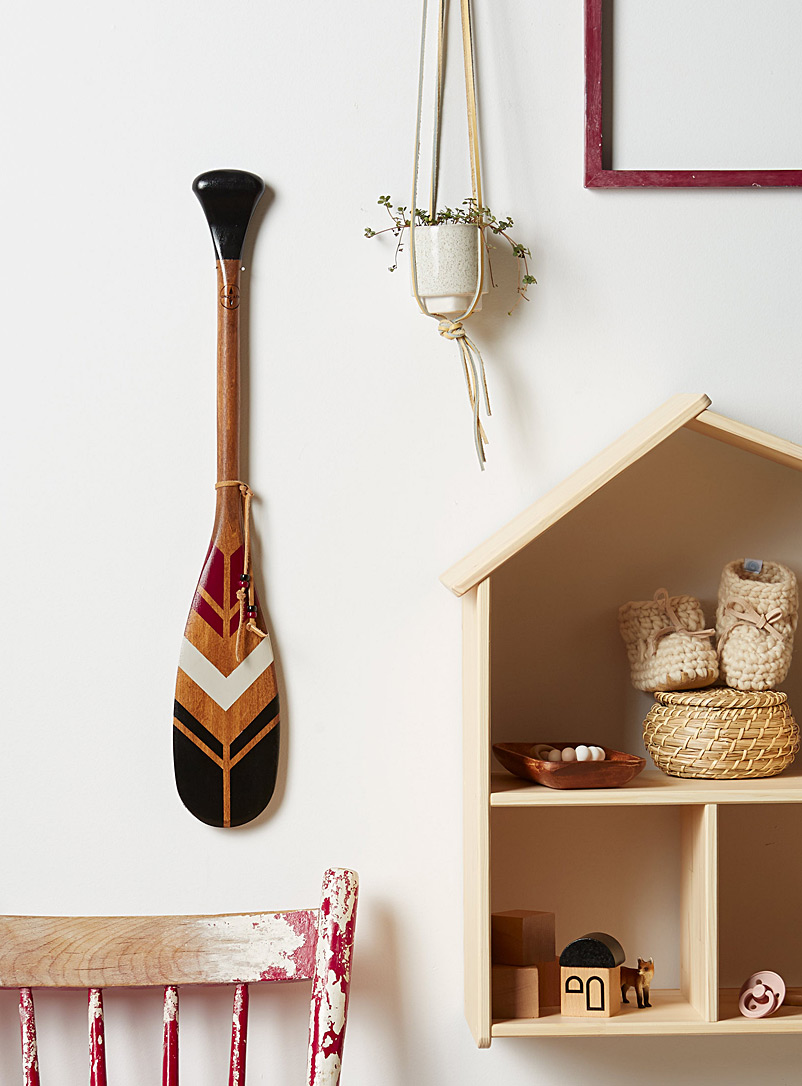Onquata Black The Dawn mini decorative paddle Offered with or without wall mount