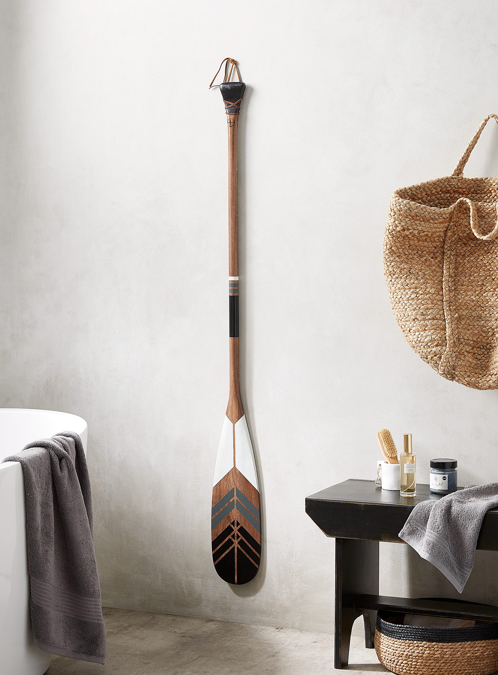 Onquata The Eternal Decorative Paddle Offered With Or Without Wall Mount In Grey