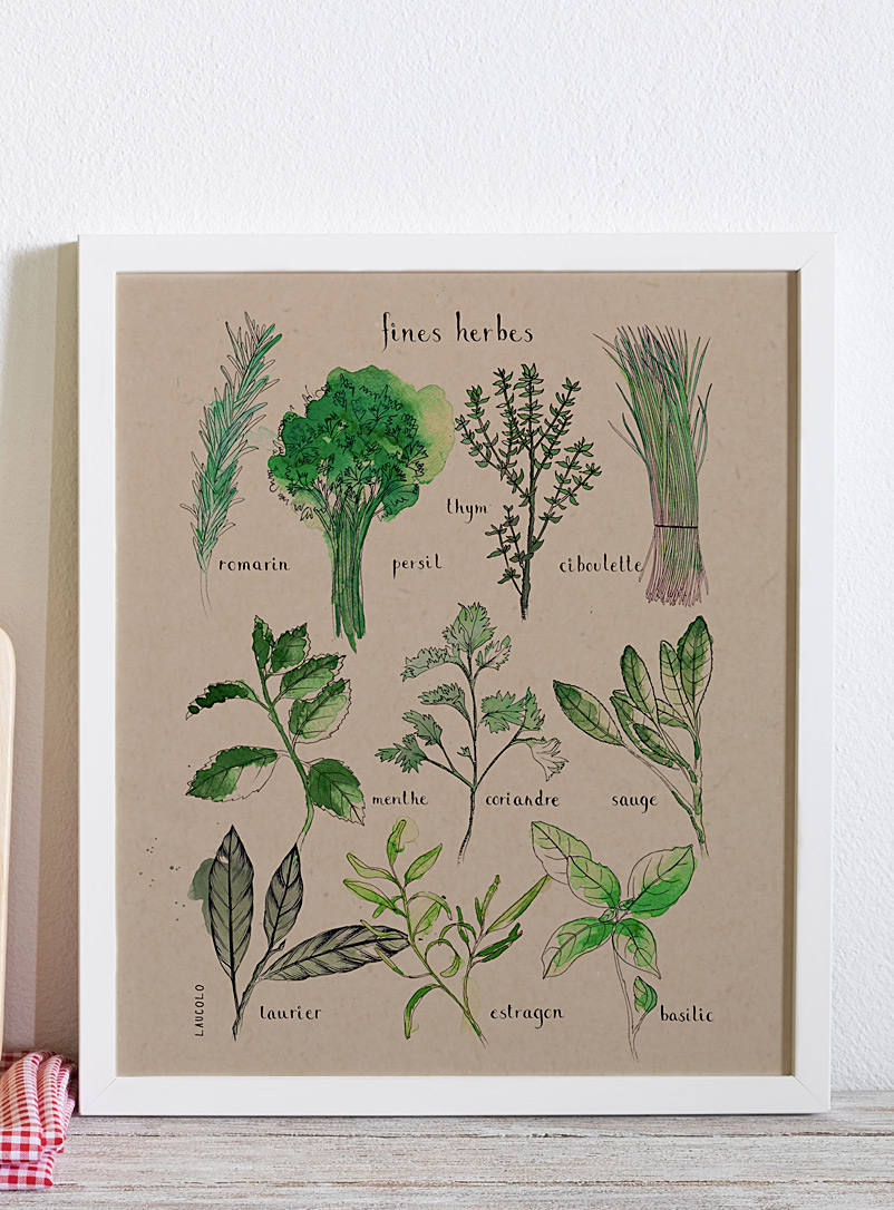 Laucolo Kraft - French Fresh Herbs art print 11 x 14 in