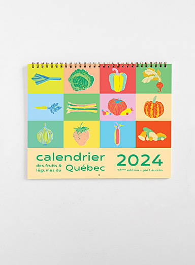 Quebec Fruits And Vegetables 2024 Calendar 11 5 X 9 ?  =8