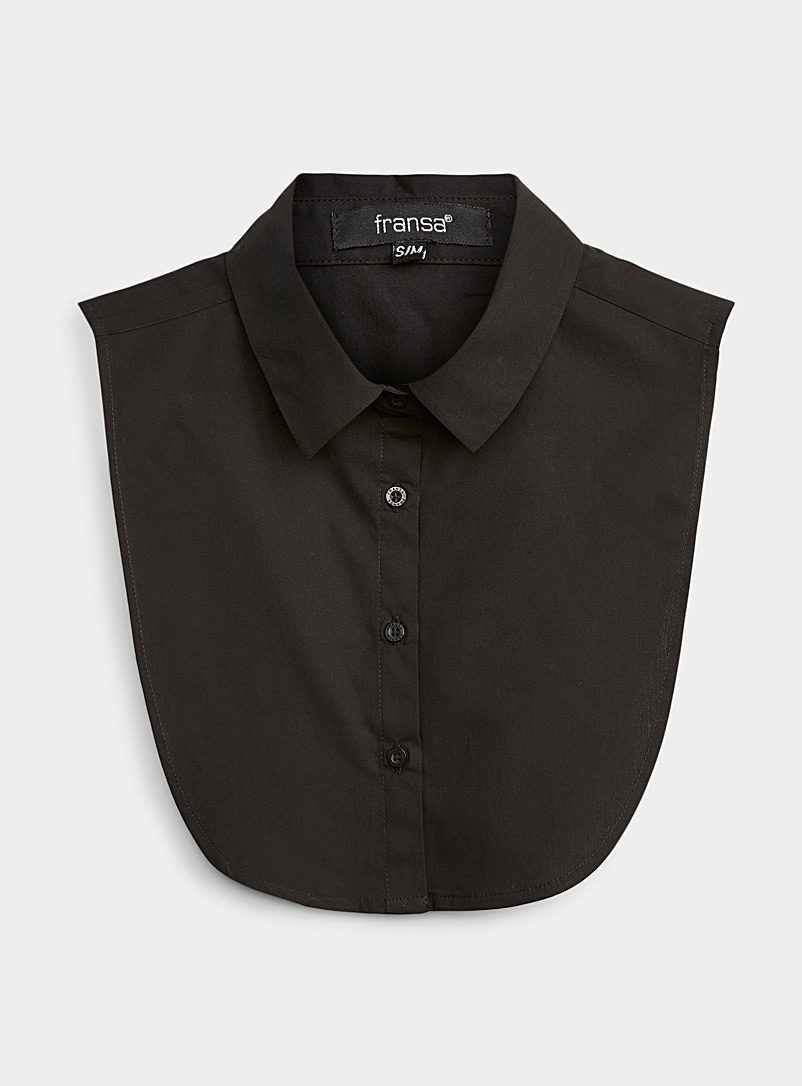 Simons Black Faux shirt collar for women