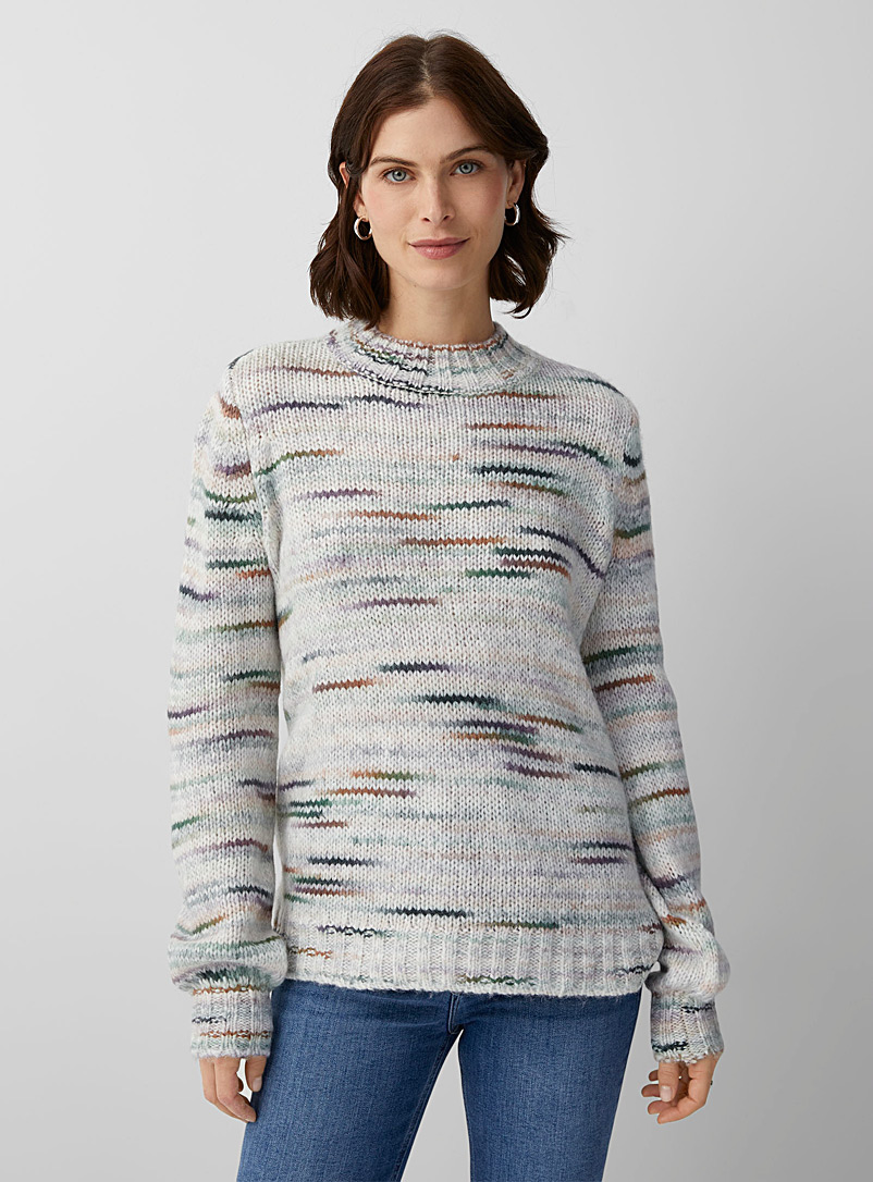 Contemporaine Sand Space dye mock-neck sweater for women