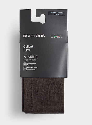 Simons: Le collant m&eacute;lange de coton bio <b>Collection exclusive d'Italie</b> Brun noisette pour femme