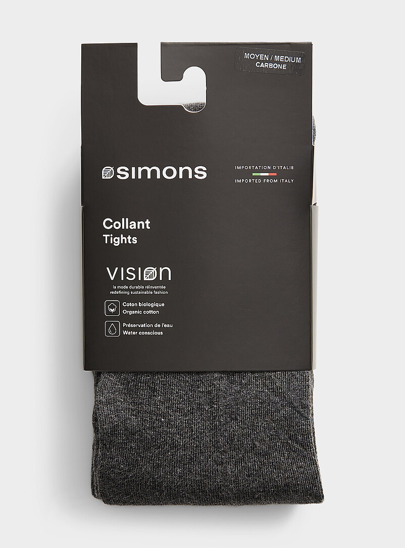Simons: Le collant m&eacute;lange de coton bio <b>Collection exclusive d'Italie</b> Noir pour femme