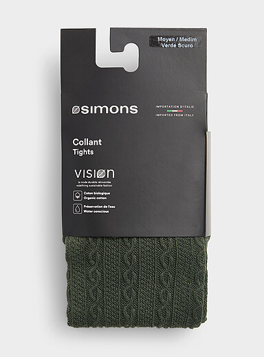 Le collant c&acirc;bles torsad&eacute;s <b>Collection exclusive d'Italie</b>