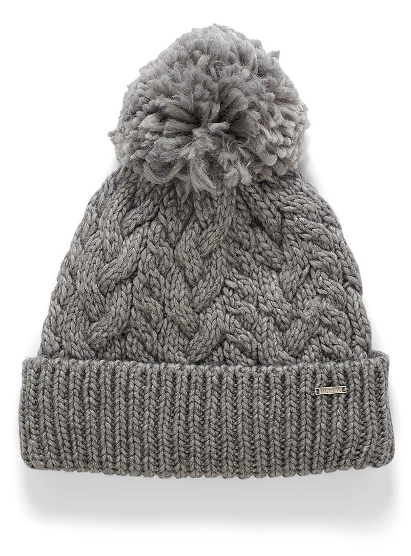 Rella Silver Wide-cuff braided knit tuque for women
