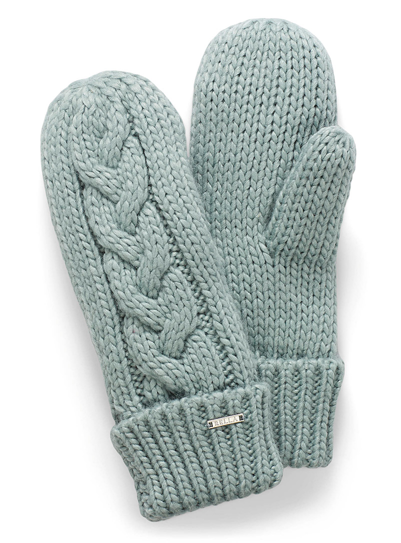 Rella Lime Green Babel mittens for women