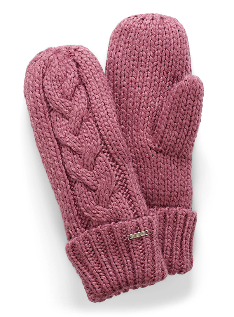 Rella Pink Babel mittens for women