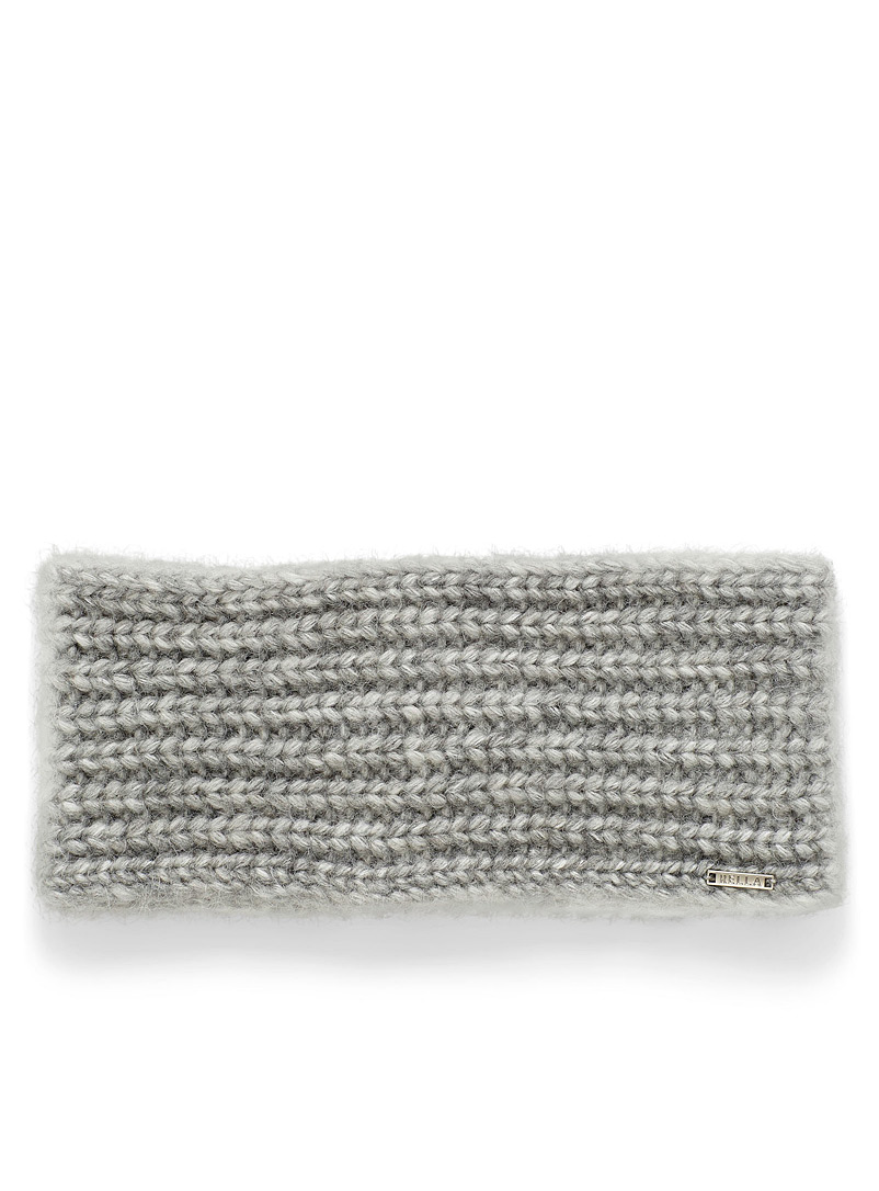Rella Silver Delicate ribbed headband for women