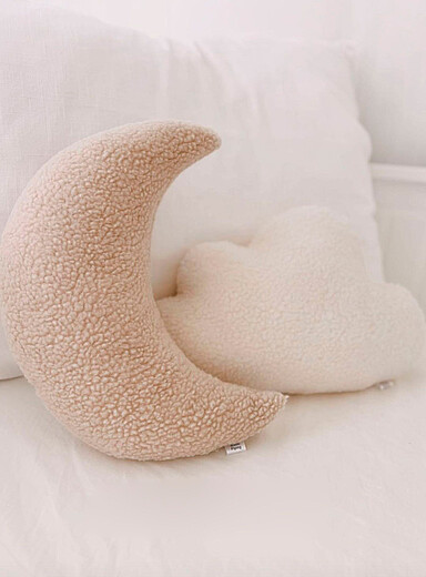 Small high pile fleece sky cushions Set of 2