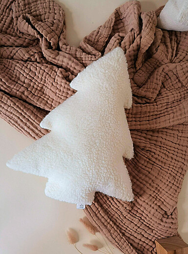 Le coussin sapin effet mouton