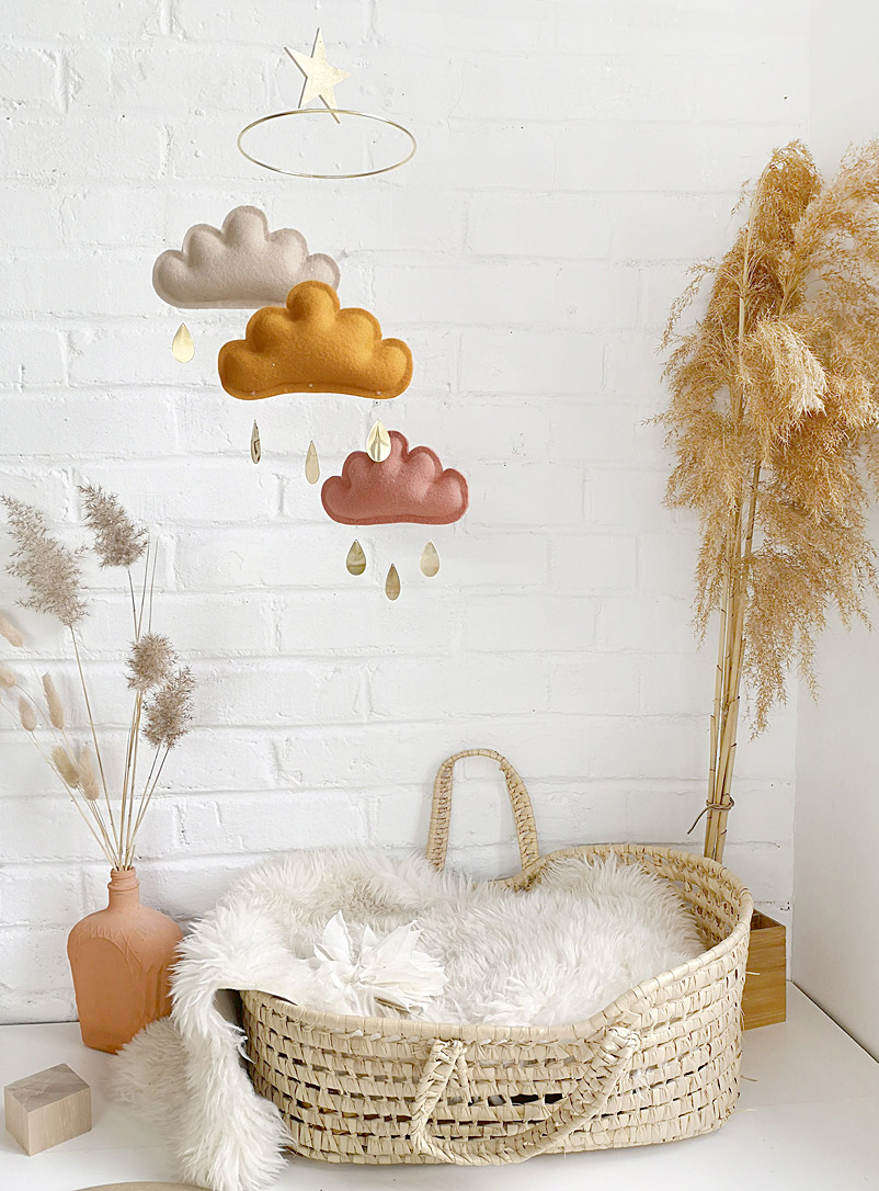 The Butter Flying Assorted Terracotta cloud mobile