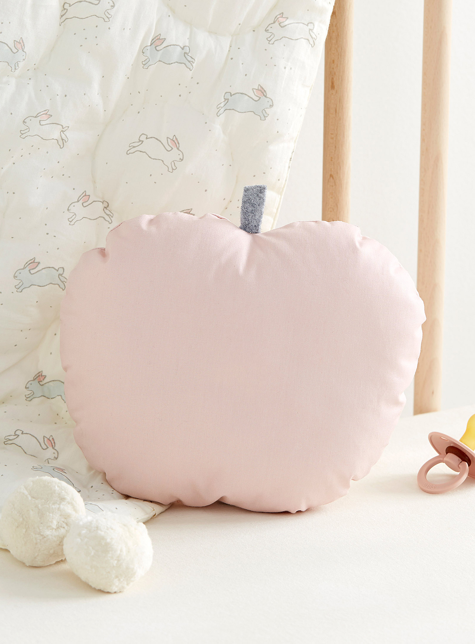 The Butter Flying - Small pink apple cushion 23 cm in diameter