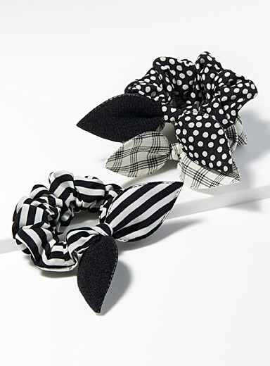 Textured bow scrunchies Set of 3 | Simons | Shop Scrunchie Hair Ties ...