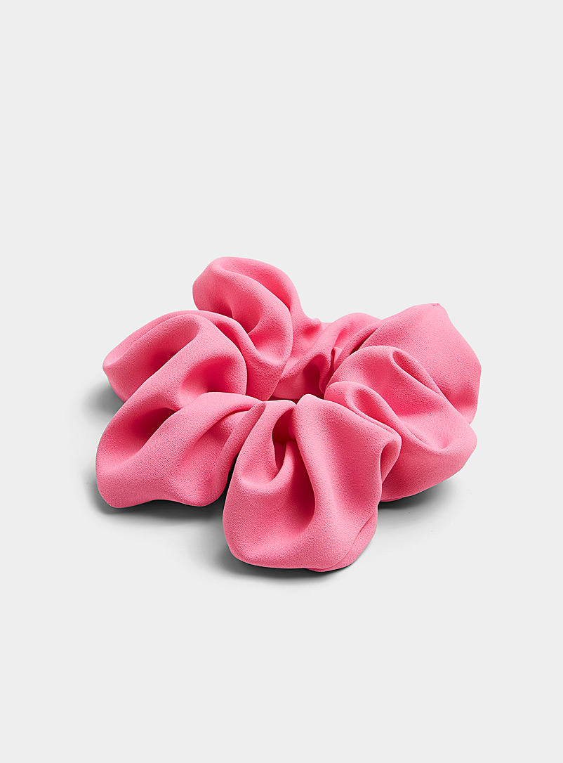 Simons Pink Matte monochrome scrunchie for women