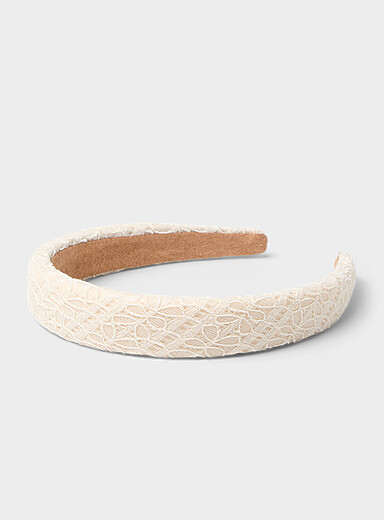 Floral lace padded headband