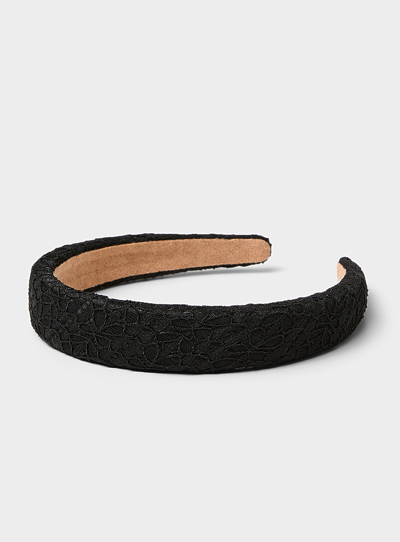Floral lace padded headband product image (primary)
