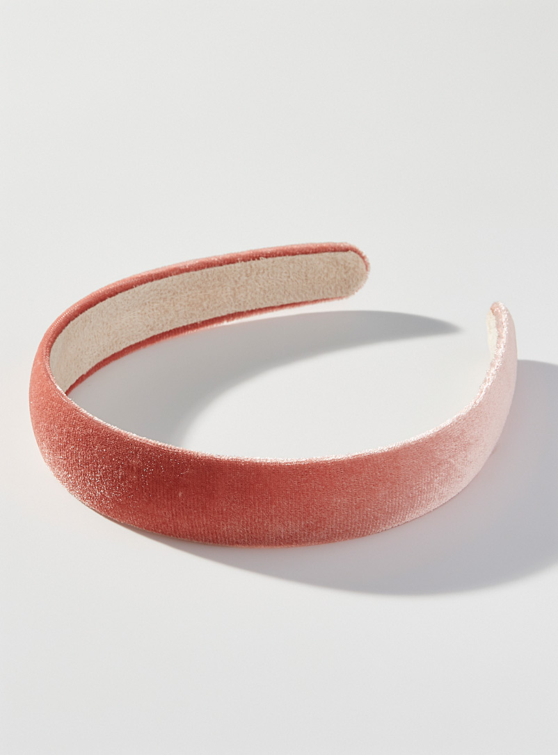 Simons Dusky Pink Velvet headband for women