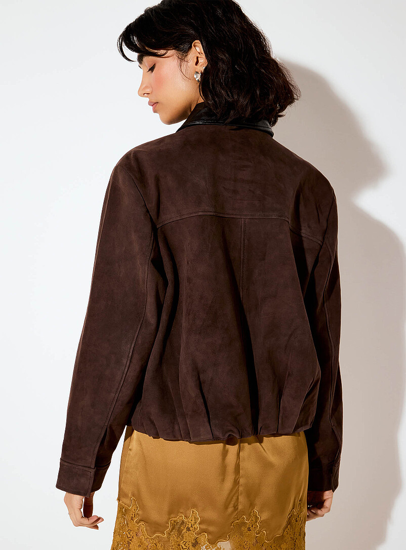 Merrick genuine suede bubble jacket product image 3