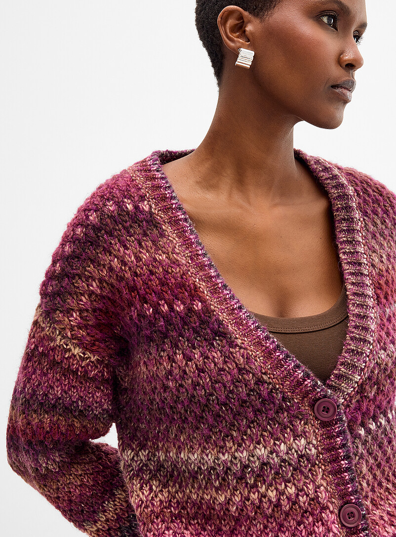 Rainbow textured cardigan Exclusive collection from Italy