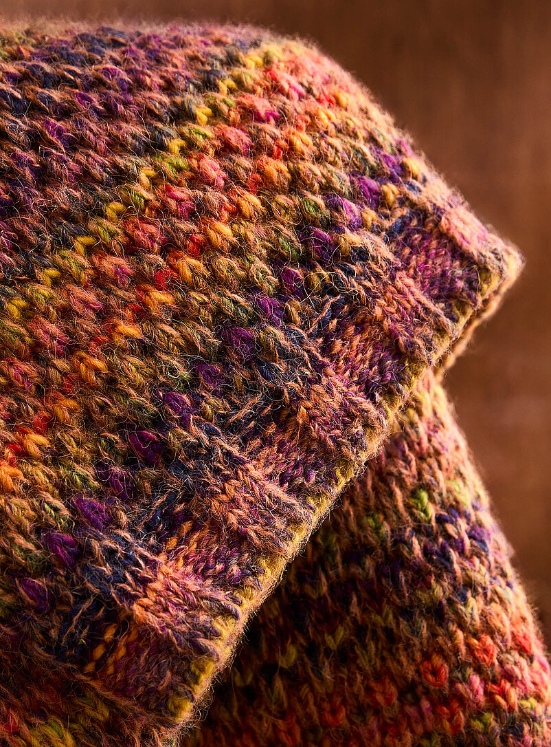 Colourful stripes wool blend throw 130 x 170 cm product image 2