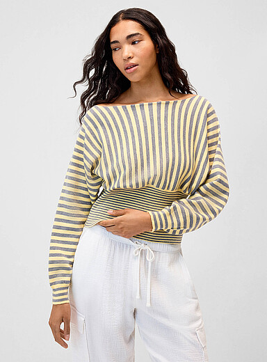 Fitted striped sweater