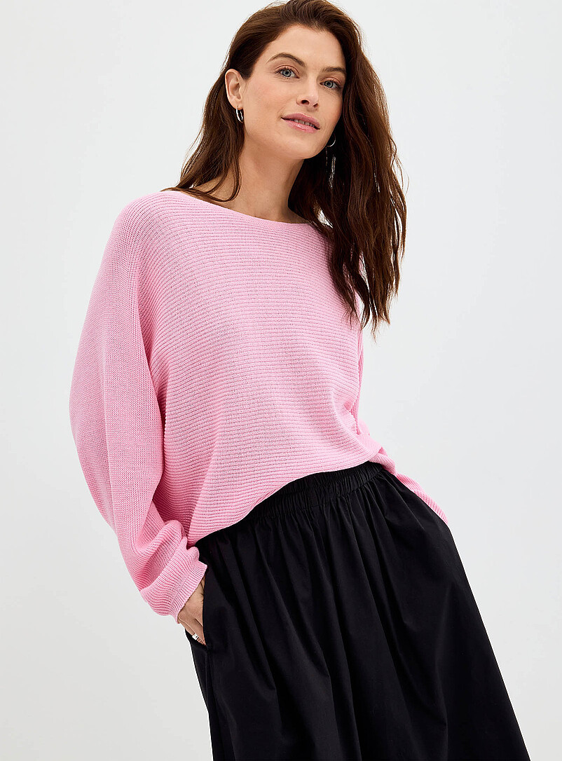 Shimmering Boat-Neck Sweater Exclusive Collection From Italy