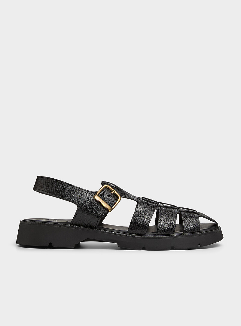 Black Babord Fisherman Sandals Men