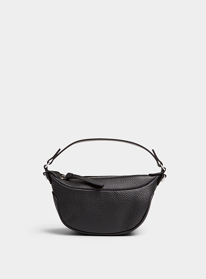 BY FAR Black Ami grained leather mini-bag for women