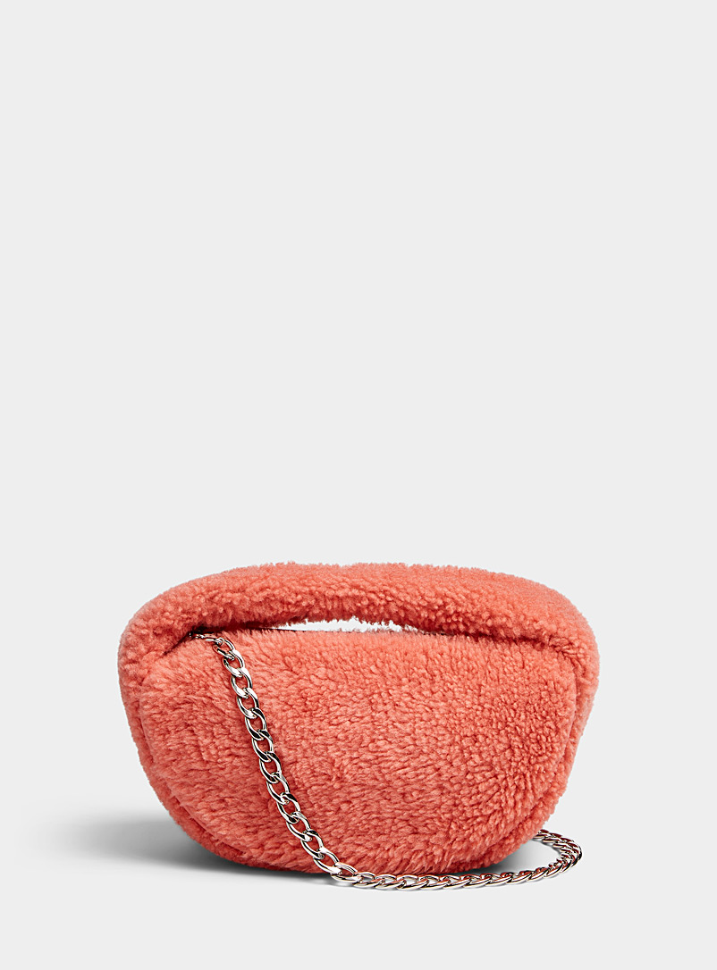 BY FAR Coral Baby Cush plush baguette bag for women