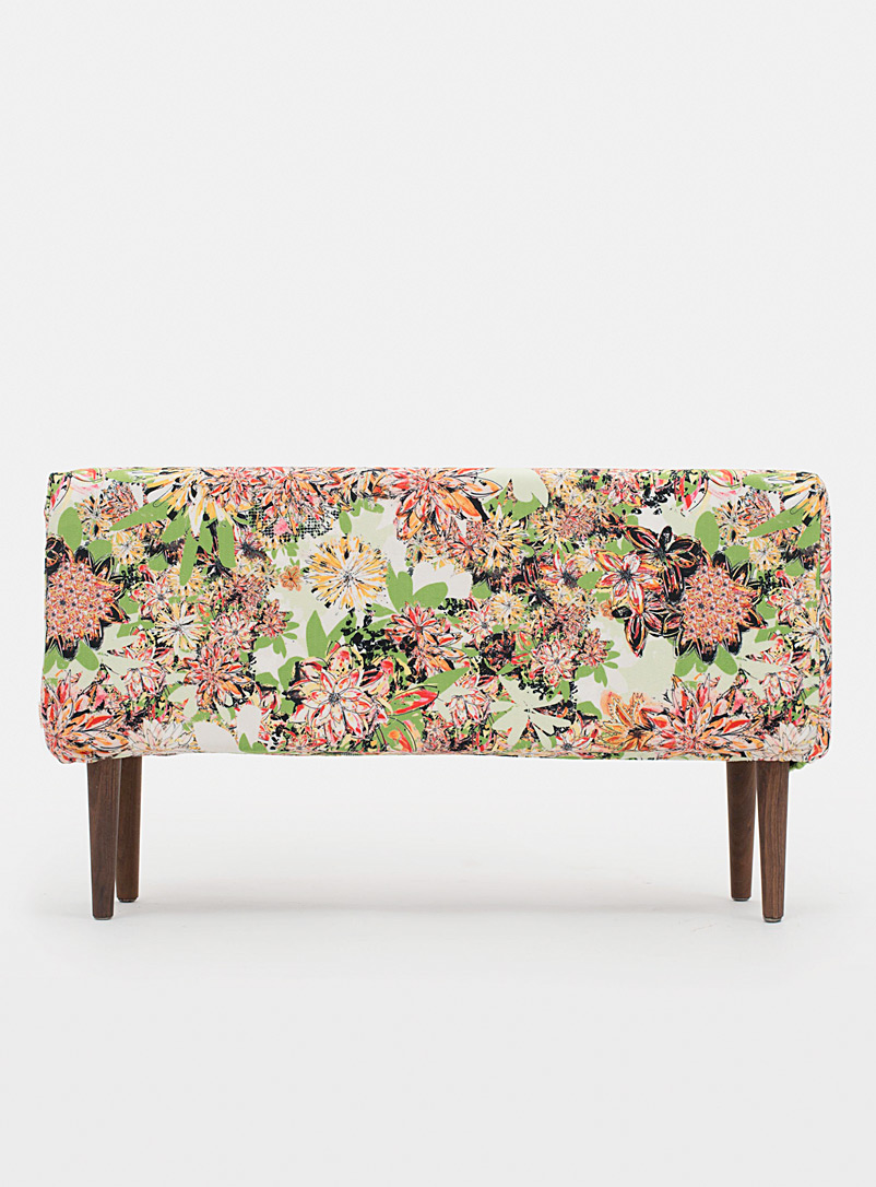 Très dion Black and White Floral bench
