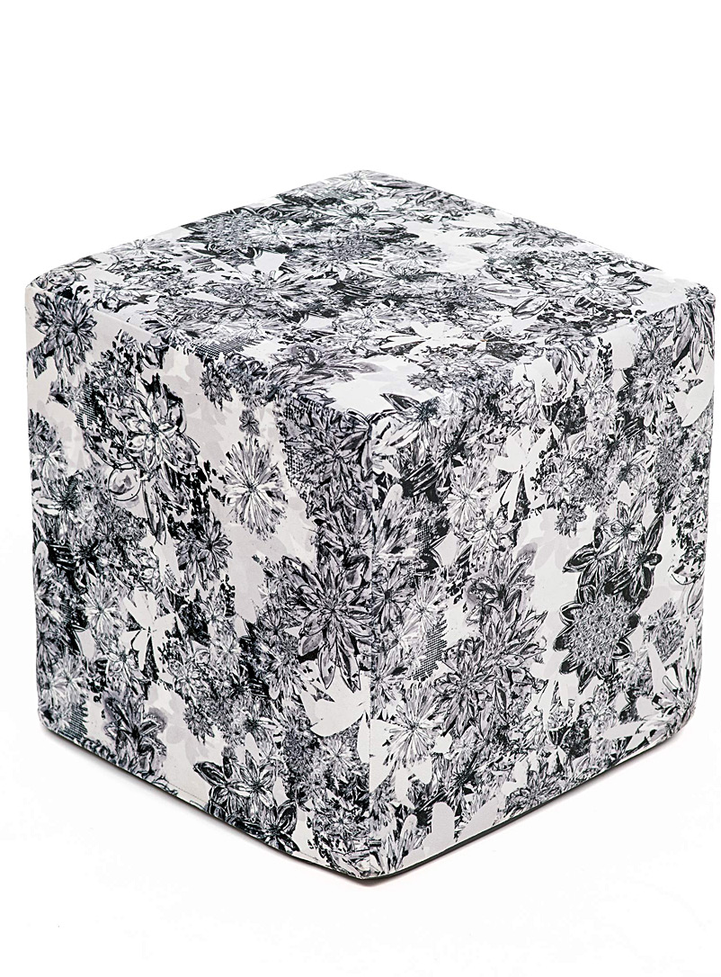 Très dion: Le cube floral monochrome Blanc et noir